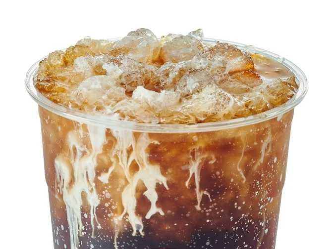 Swig Menu 43 Happy Camper is a s'mores-style drink, cozy and creamy. 190 calories, 95 carbs, and 4 fats