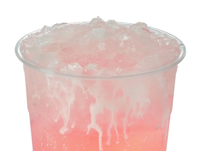 Swig Menu 34 Hula Girl tastes sweet and sour yellow drink. 180 calories, 130 carbs, and 6 fats