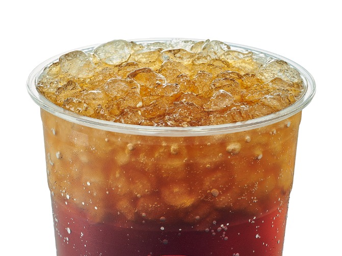 Swig Menu 102 Dewey is a sun-colored drink, with mango jellies, 190 calories, 47 carbs, and 0 fats